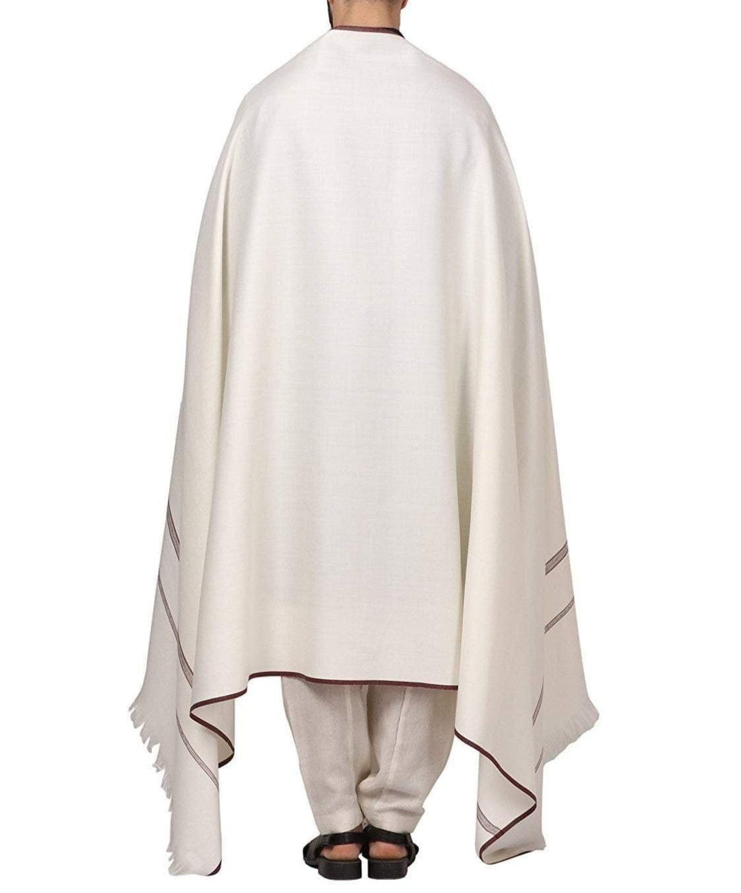Pashtush Men's Thick Wool Shawl – Lohi Woven Kinauri Design Arrona Garments