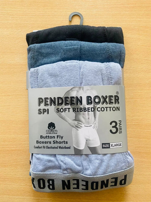 Original Pendeen Boxer Shorts – Soft, Breathable & Flexible (Pack of 3) Pendeen
